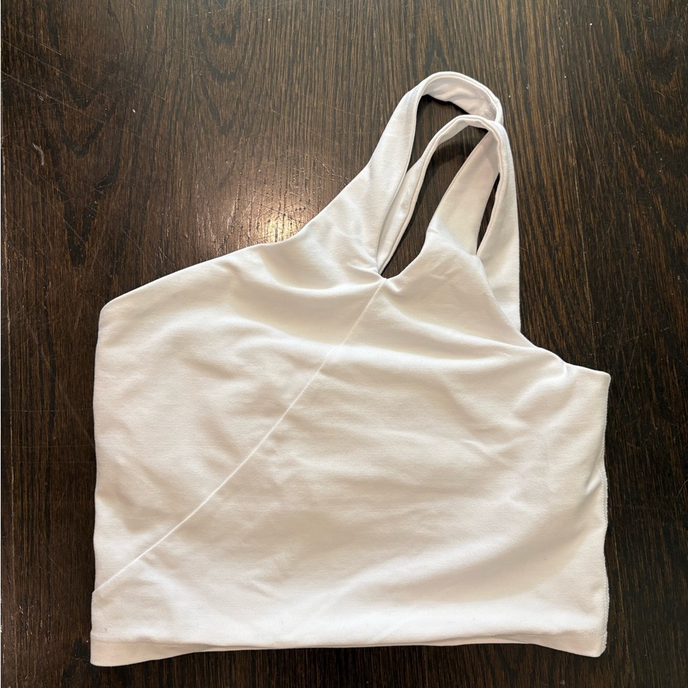 Beyond Yoga White Asymmetrical Tank Top